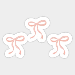 Cute Coquette pale pink ribbon bows repeating pattern seamless girly aesthetic this is me if you even care Sticker